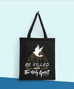 Be Filled with The Holy Spirit Conversion of Paul Pentecost Tote Bag, Christian Bag, Holy Spirit, Gift for Apostolic, Cotton Canvas Tote