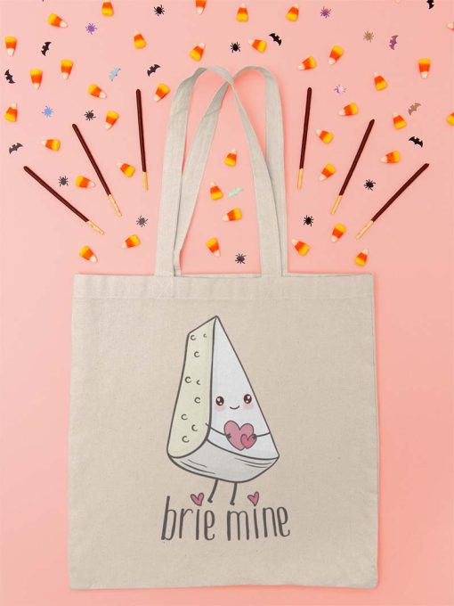 Cute Cheese Lover Valentines Day Pun - Brie Mine Tote Bag, Gift Your Favorite Cheese Lover, Funny Cheese Pun Design Tote