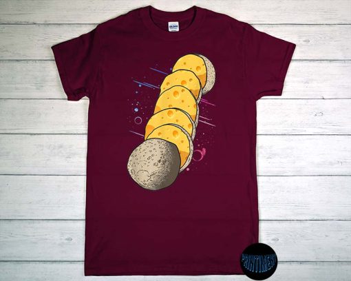 51th Anniversary Space Lover Nerd Moon Day T-Shirt, Cheese Moon, Chrismas Card Campaign, July 20th, History Nerd Tee