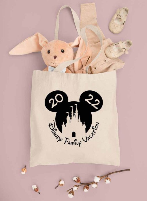 2022 First Disney Trip Tote Bag, Disney Family Bag, Disney Vacation, Retro Castle 2022, Disney Castle Family Tote Bag