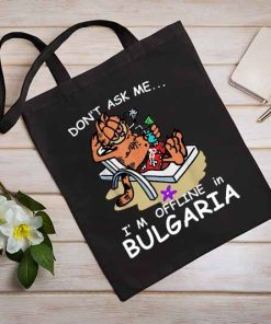 Don't Ask Me I'm Offline In Bulgaria Tote Bag, Funny Garfield Bag, Cowboy Garfield Tote Bag, Garfield Fan Gifts