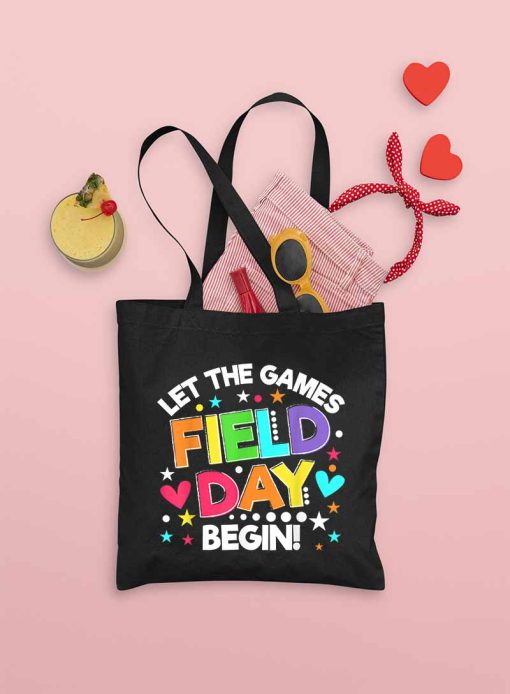 Let the Games Begin - Field Day Tote Bag, Happy Field Day 2022 Tote Bag, Today Have A Fun Day, Field Day Cotton Canvas Tote