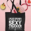 Funny Truck Driver Tote Bag, Women Trucking Lover Bag, Truck Driver, Lady Truck Driver, Shopping Bag, Canvas Tote