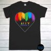 Hearts LGBT Equality Love LGBTQ Rainbow Flag Gay Pride Ally T-Shirt, LGBT, Love is Love, Human LGBT Shirt, Pride Tee
