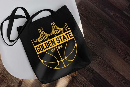 Golden State Est. 1946 Tote Bag, I Love Warriors City Oakland State, California Team Bag, Playoffs Gold Blooded Mantra Tote Bag