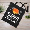 Super Daddio Palm Tree With Sunset Summer 2022 Classic Tote Bag, Vintage Palm Tree Bag, Summer Holiday Canvas Tote Bag