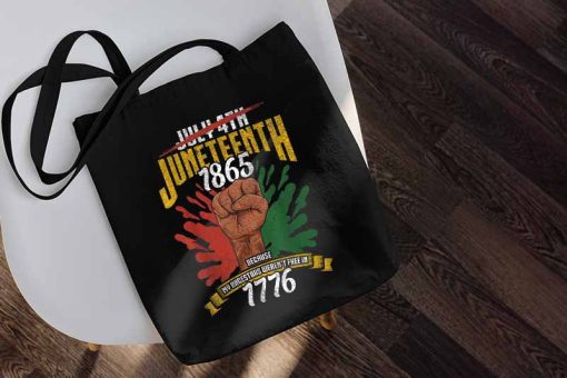 Juneteenth Celebrating Black Freedom Tote Bag, 4th of July Bag, Black History, Independence Day Tote Bag