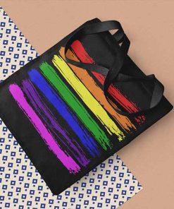 LGBT Gay Pride Flag Tote Bag - Gay Pride 2022, LGBT Bag, Rainbow Tote Bag, LGBT, Canvas Tote Bag