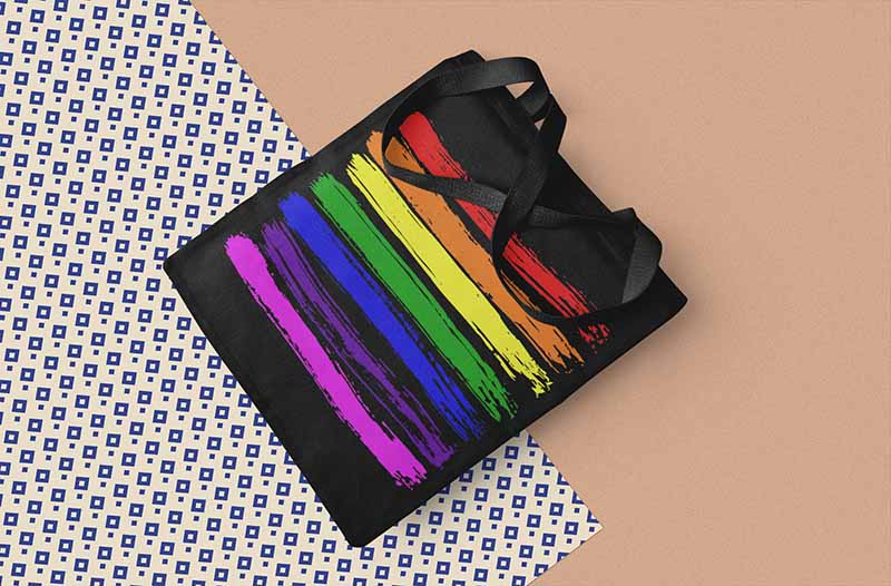 LGBTQ Heart - Rainbow LGBT Heart Pride Month Human Rights Tote Bag