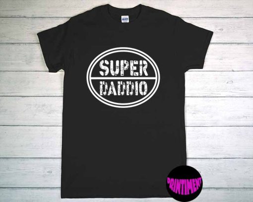 Men's Super Daddio T-Shirt, Gamer Daddy Tee, Fathers Day Gift Funny Shirt, Father Video Game Lovers Shirt, Super Dad Tee