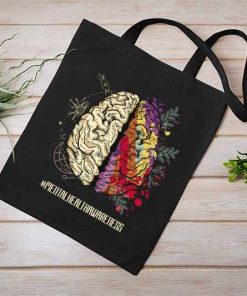 Mental Health Matters Tote Bag, Mental Health Awareness, Floral Brain, Awareness Day Bag, Psychologist Tote Bag, Therapist Gift