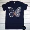Tattoo Butterfly & Rainbow Ribbon - Mental Health Awareness T-Shirt, Fight Battles, Awareness Ribbon Butterfly Shirt, Wings Butterfly & Flower Tee