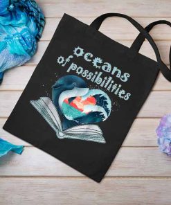 Oceans of Possibilities Tote Bag, Summer Reading 2022 Librarian Bag, Ocean Tote Bag, Beach Tote Bag, Birthday Gift, Sea Animals