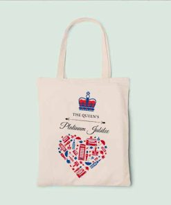 Queen Elizabeth's Platinum Jubilee Tote Bag, Queen Elizabeth, 70th Anniversary Bag, Queen Elizabeth II Celebration 70 Years Tote Bag