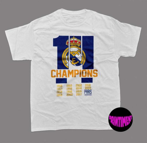 Real Madrid Winners Champions League Shirt, Real Madrid Shirt for Fans, Champions League Shirt, Real Madrid European 2021-2022 T-Shirt