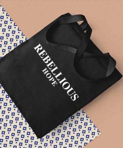 Rebellious Hope Tote Bag, Deborah James Bag, Bowel Babe, Shopping Bag, Motivational, Cotton Canvas Tote Bag