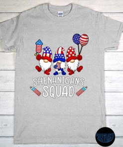 Shenanigans Squad T-Shirt, Happy 4th Of July, Gnomes USA, Independence Day T-Shirt, Patriotic Gnomes Shirt