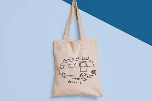 Should We Just Keep Driving Tote Bag, Harry Styles - Keep Driving, Keep Driving Lyrics Bag, Gift Bag for Music Fan, Harry's House Album, Cotton Canvas Tote