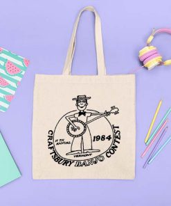 Stranger Things Craftsbury Banjo Contest Tote Bag, Stranger Things 4 Bag, 1984 Banjo Contest, Hell Fire Club Tote Canvas