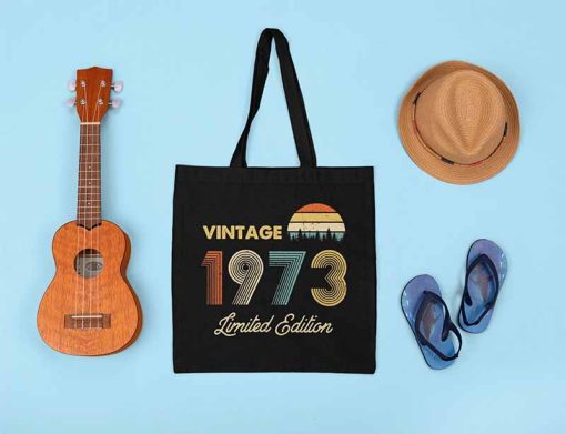 Vintage 1973 Limited Edition 49th Birthday Tote Bag, Vintage Retro Birthday Bag, Funny Gift for Mother’s Day