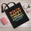Vintage Isn't Happy Hour Anytime Mega Pint Tote Bag, Johnny Depp Bag, Justice for Johnny Depp, Thats Hearsay Canvas Tote