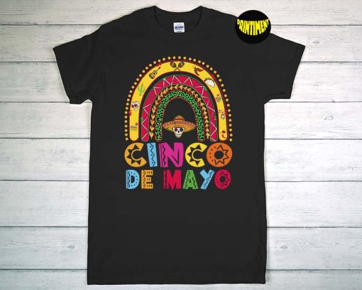 Mexican Fiesta Cinco De Mayo Rainbow T-Shirt, Nacho Average Grandma Shirt, down to Fiesta Shirt, Funny Rainbow Shirt