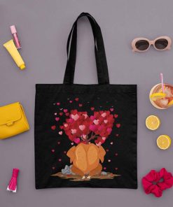 Fried Chicken Lover Heart Shape Tote Bag, Fried Chicken Valentines Day, Heart Chickens Tote Bag, Gift For Women