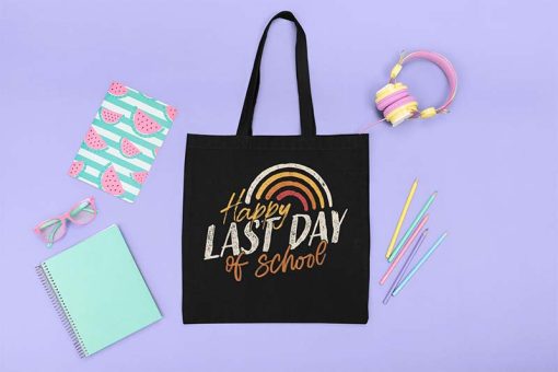 Last Day of School Tote Bag for Graduation, Schools Out for Summer, Summer Break Tote, End Of The Year Tote Bag