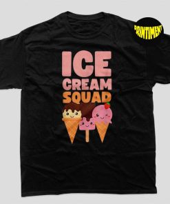 Ice Cream Squad Kawaii T-Shirt, Ice Cream Lover Tee, Kawaii Shirt, Vintage Ice Cream Summer Shirt