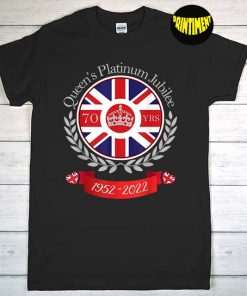 Queens Platinum Jubilee 1952-2022 T-Shirt, Great Britain Shirt, Crown Elizabeth Shirt, Queen Jubilee 2022 Gifts