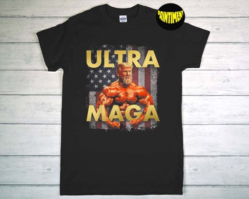 Trump Buff Ultra Maga T-Shirt, USA Patriotic Shirt, Trump Ultra Maga, Funny Trump Biden American Flag Shirt