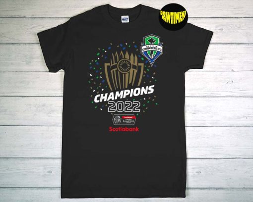 Seattle Sounders - Champions 2022 Concacaf Champions League T-Shirt, Seattle Sounders FC, Seattle Love Shirt
