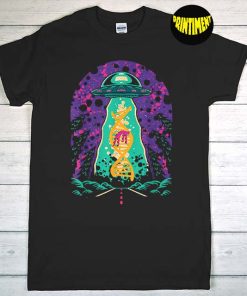 National Genetic Dna Day UFO T-Shirt, Alien Spaceship Human Abduction, Flying Saucer Shirt, Funny Alien Shirt