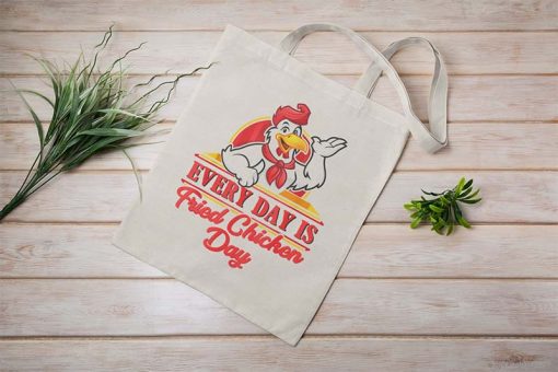 Fried Chicken Day Tote Bag, Chicken Wings Bag, Wing Lover Gift, Trending Chicken Tote, Shopping Bag