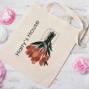 Floral Harry’s House Canvas Tote Bag, Harry's House, Harry's House Album, Harry Styles Bag, Harrys House Tote Bag Gift for Fans