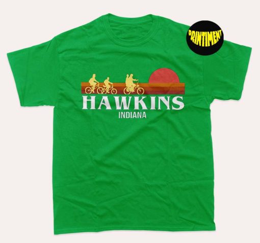 Hawkins Indiana Stranger Things Retro T-Shirt, Movie Vintage Shirt, Hawkins Indiana Shirt, Stranger Things 4 Tee