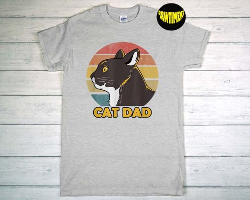 Vintage Cat Dad Father Day T-Shirt, Cat Lover Shirt, Cat Daddy Shirt, Father's Day Gift, Gift From The Cat