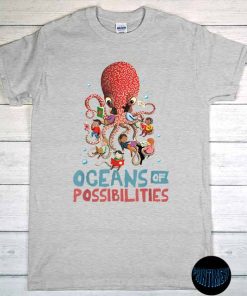Oceans of Possibilities Summer Reading 2022 T-Shirt, Octopus Shirt, Summer Reading, Ocean and Book, Best Gift Shirt