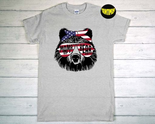Mama Bear Face Sunglasses T-Shirt, Animal Naturel Lover Shirt, Baby Shower Gifts, Mothers Day Shirt