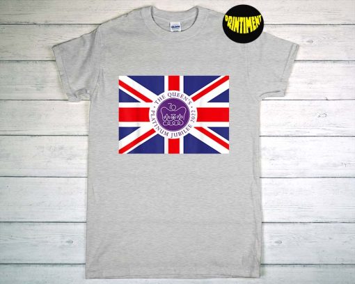 Queens Platinum Jubilee 70 Years Union Jack T-Shirt, Royal Jubilee British Flag Shirt, Jubilee Celebration Gift