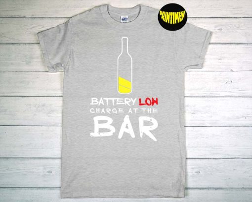 Beer Drinking Charge at the Bar Alcohol T-Shirt, Alcohol Lover Shirt, Beer Drinker Tee, Gift For Beer