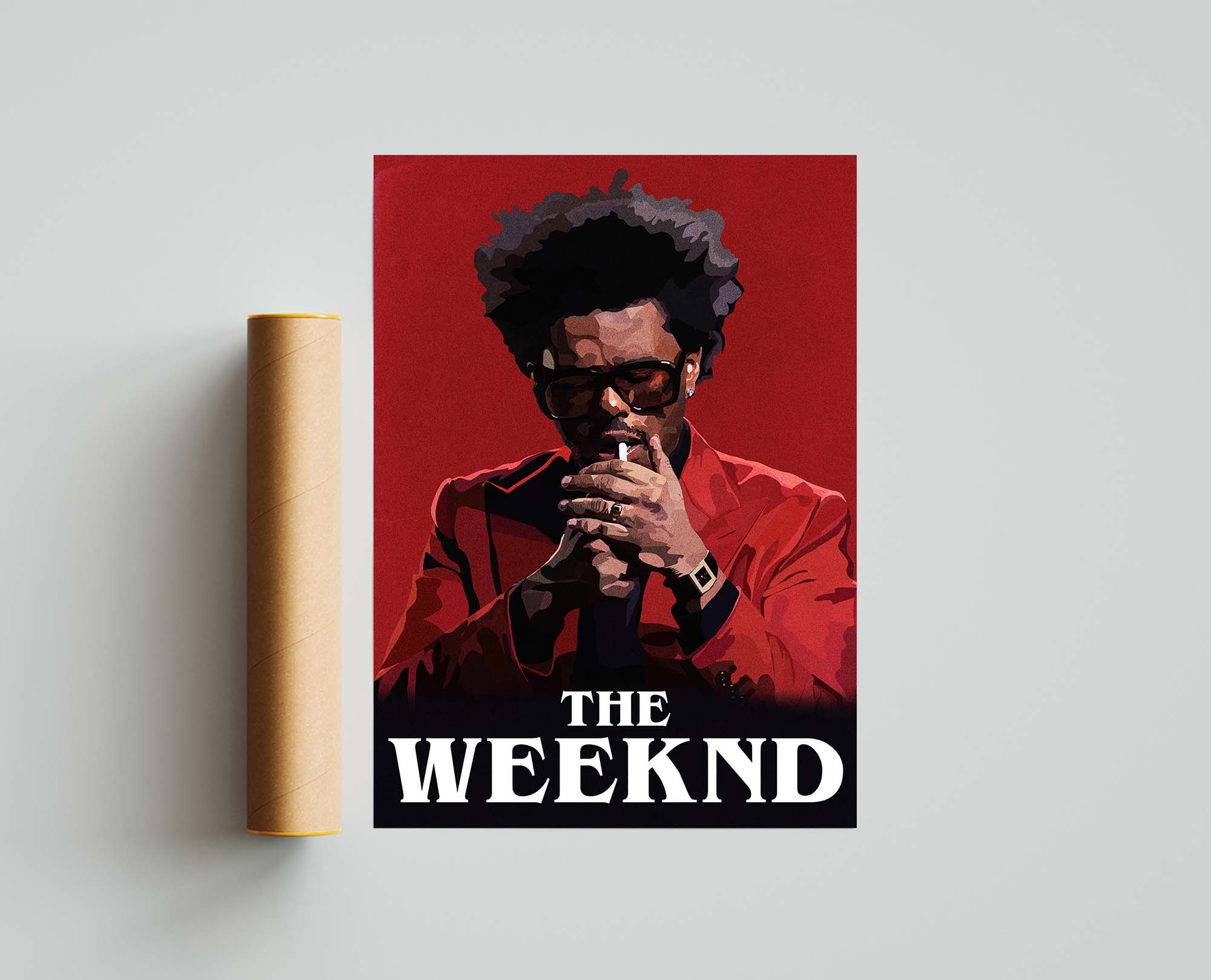 The Weeknd Poster, The Weeknd Inspired Poster, Weekend Floating head  Minimalist Modern Art Print, Poster Print Wall Art, Home Decor - Printiment