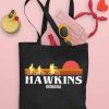 Hawkins Indiana Retro Tote Bag, Inspired Stranger Things 4, Hellfire Club Bag, The Upside Down, Hawkins Indiana Tote Canvas