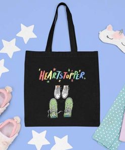 Heartstopper Shoes Tote Bag, Heartstopper Gay Charlie and Nick, Leaves Hi Hi Bag, Gift for Heartstopper Fans, Shopping Bag