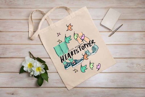 Heartstopper Leaves Tote Bag, Drama Movie, Heartstopper Alice Oseman Tote, Boy Meets Boy Nick and Charlie, LGBTQ, Unique Tote Bag