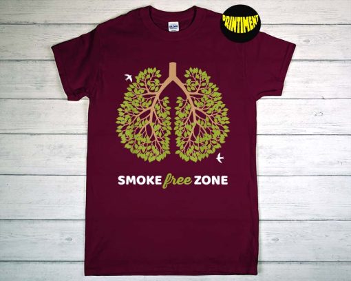 No Smoking T-Shirt, Quit Smoking Motivation, Smoke Free Zone for World No Tobacco Day Shirt, Stop Smoking Shirt