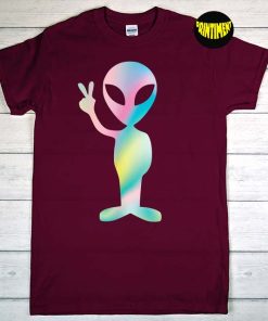 Alien Head UFO Believer T-Shirt, Alien Abduction Shirt, Green Alien Shirt, Funny Alien UFO Believers