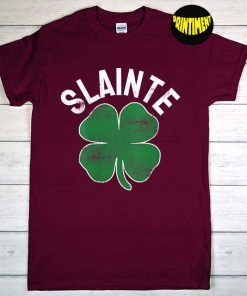 Slainte St. Patrick's Day T-Shirt, Irish Shamrock Shirt, Womens Irish Shirt, Funny Beer Drinking Shirt