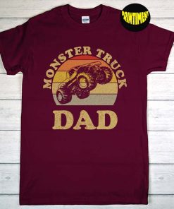 Retro Vintage Monster Truck T-Shirt, Monster Truck Dad Shirt, Monster Truck Car Lover Shirt, Gift for Father's Day