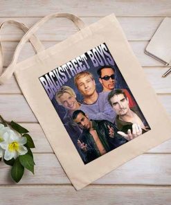 Backstreet Boys Tote Bag, Vintage 90s Music, Fans Bag, Backstreet Boys Band, BSB Rock Tote Bag, DNA World Tour, Canvas Tote
